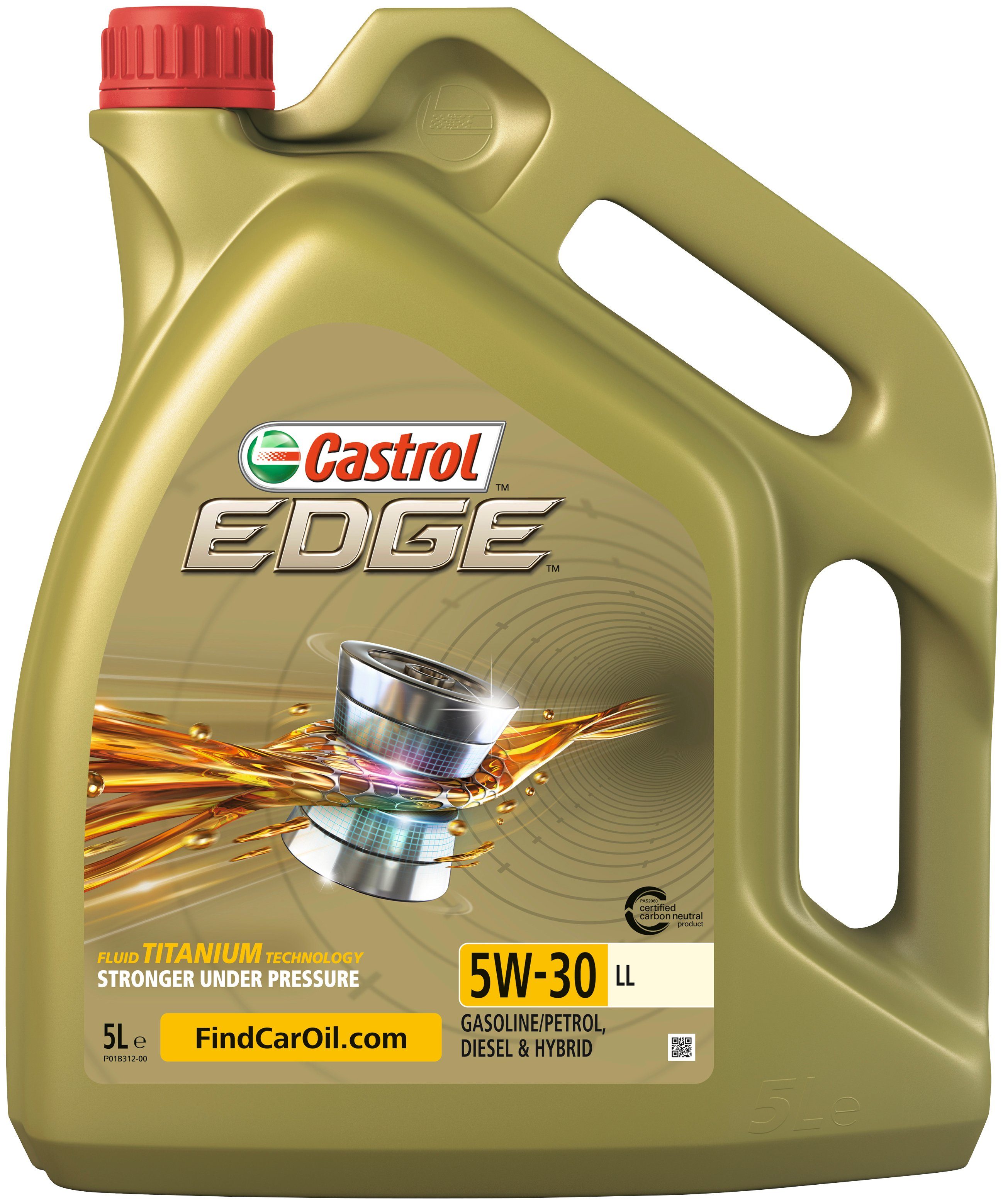 Castrol Motoröl EDGE 5W-30 LL, 5 Liter, für PKW