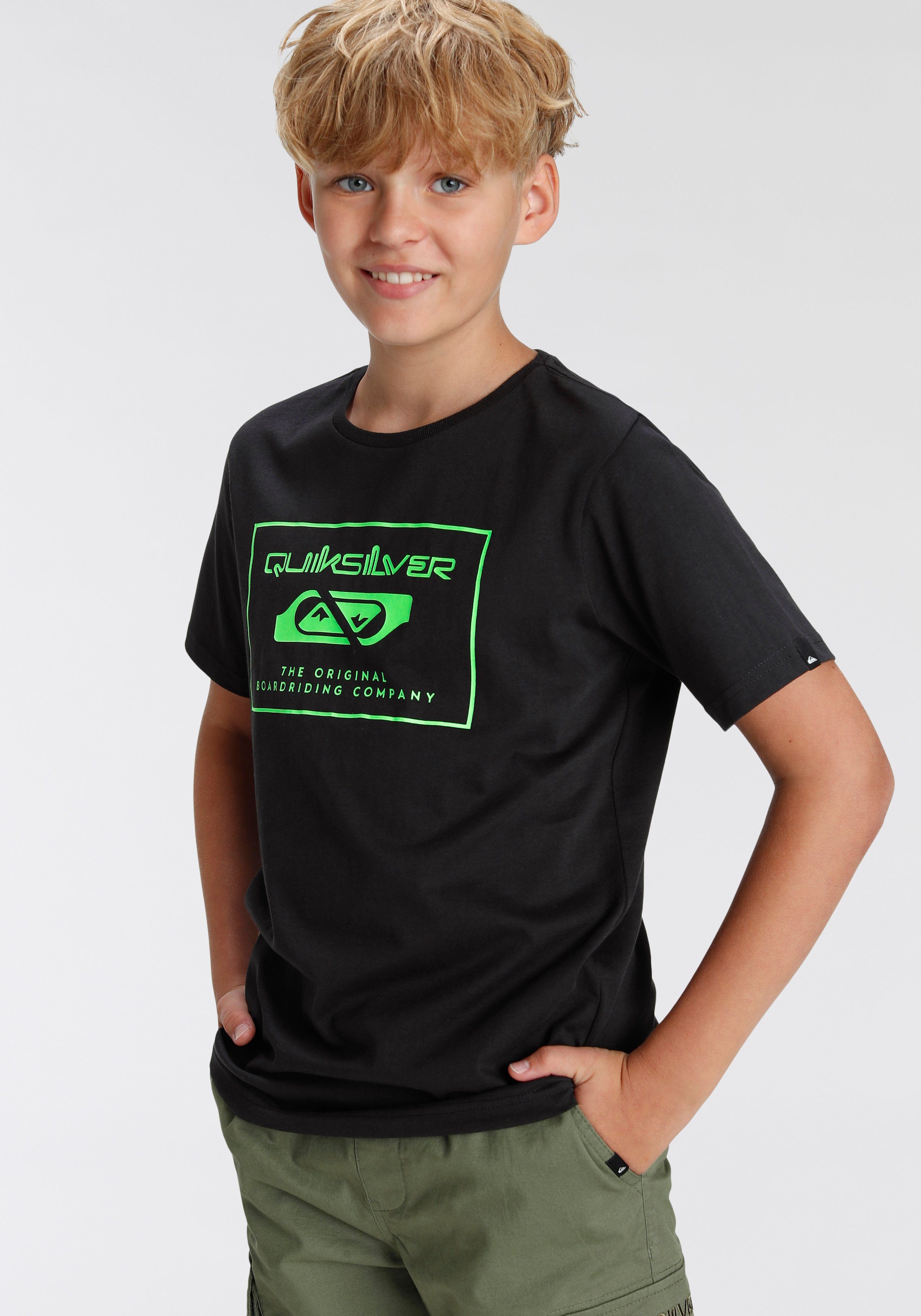 Doppelpack T-Shirt 2-tlg) Quiksilver Logodruck (Packung, mit Jungen