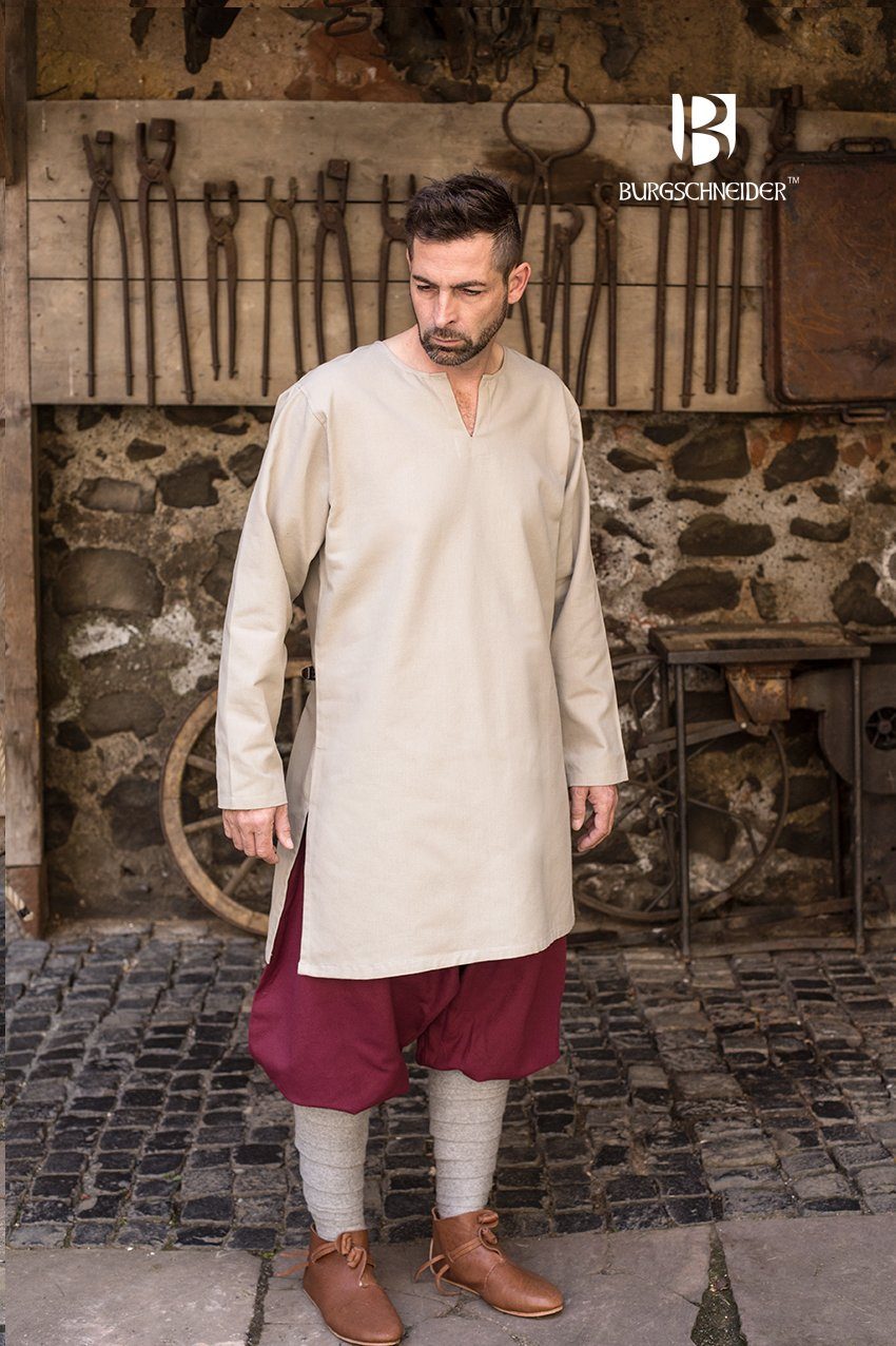 Wikinger-Kostüm Mittelalter Untertunika Leif Hanf XL