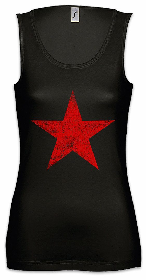 Urban Backwoods Tanktop Punk Star Ärmelloses Damen T-Shirt Anarchy Rock Music Red Logo Symbol Tattoo Nautical Musik UK