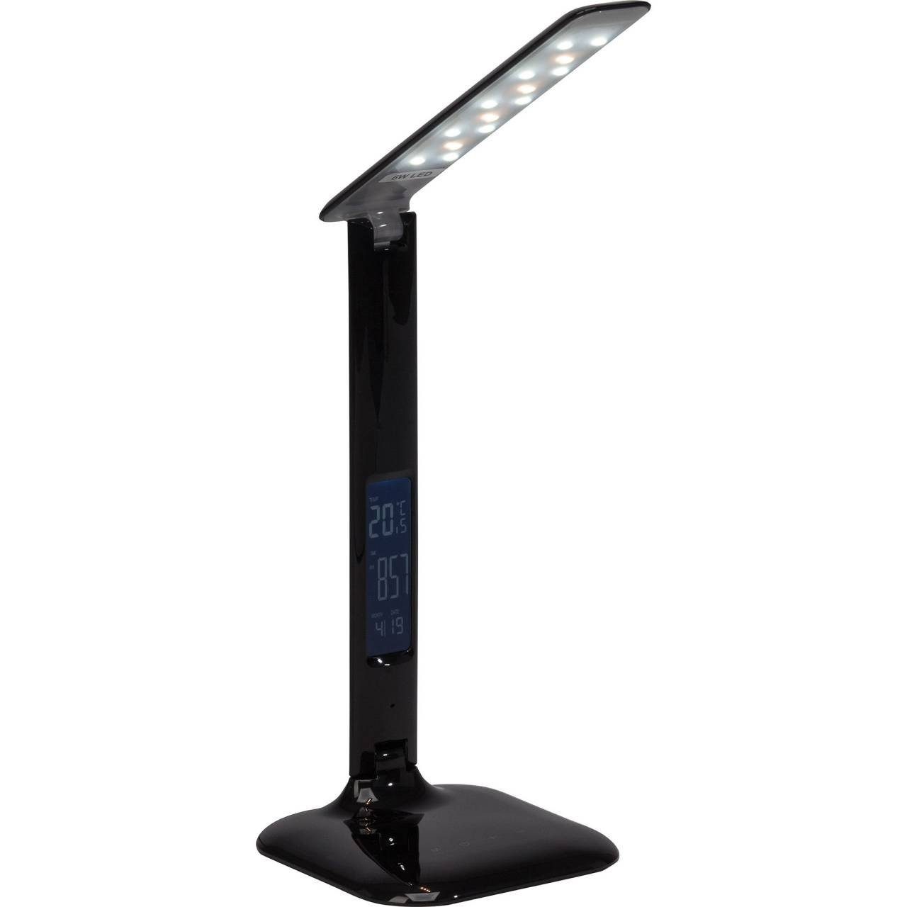 Brilliant LED Schreibtischlampe Glenn, LED fest integriert, Farbwechsler, 55 cm Höhe, Touchdimmer, USB-Anschluss, Kunststoff/Metall