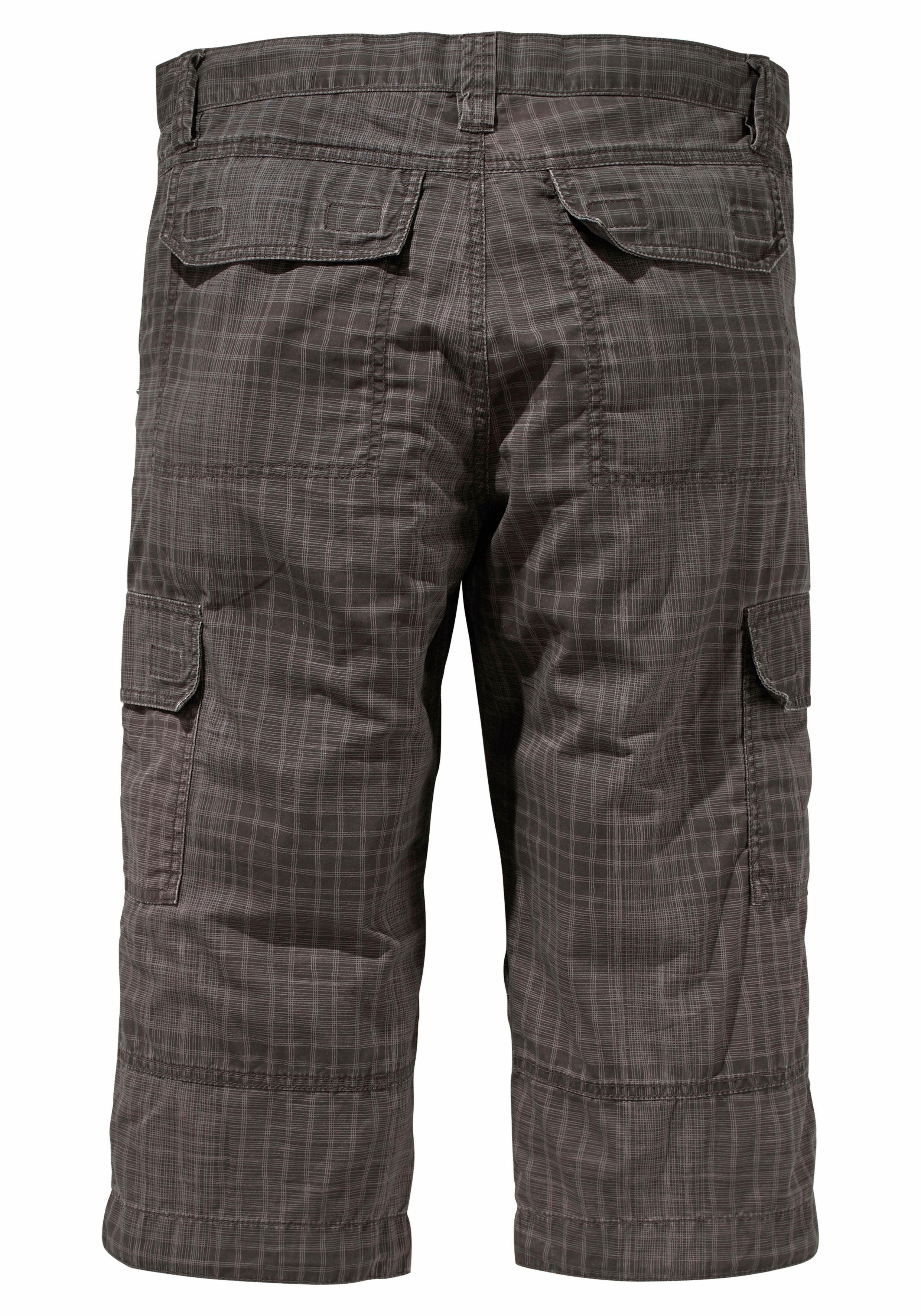 Man's World Cargobermudas in 3/4-Länge mit modischem Karomuster