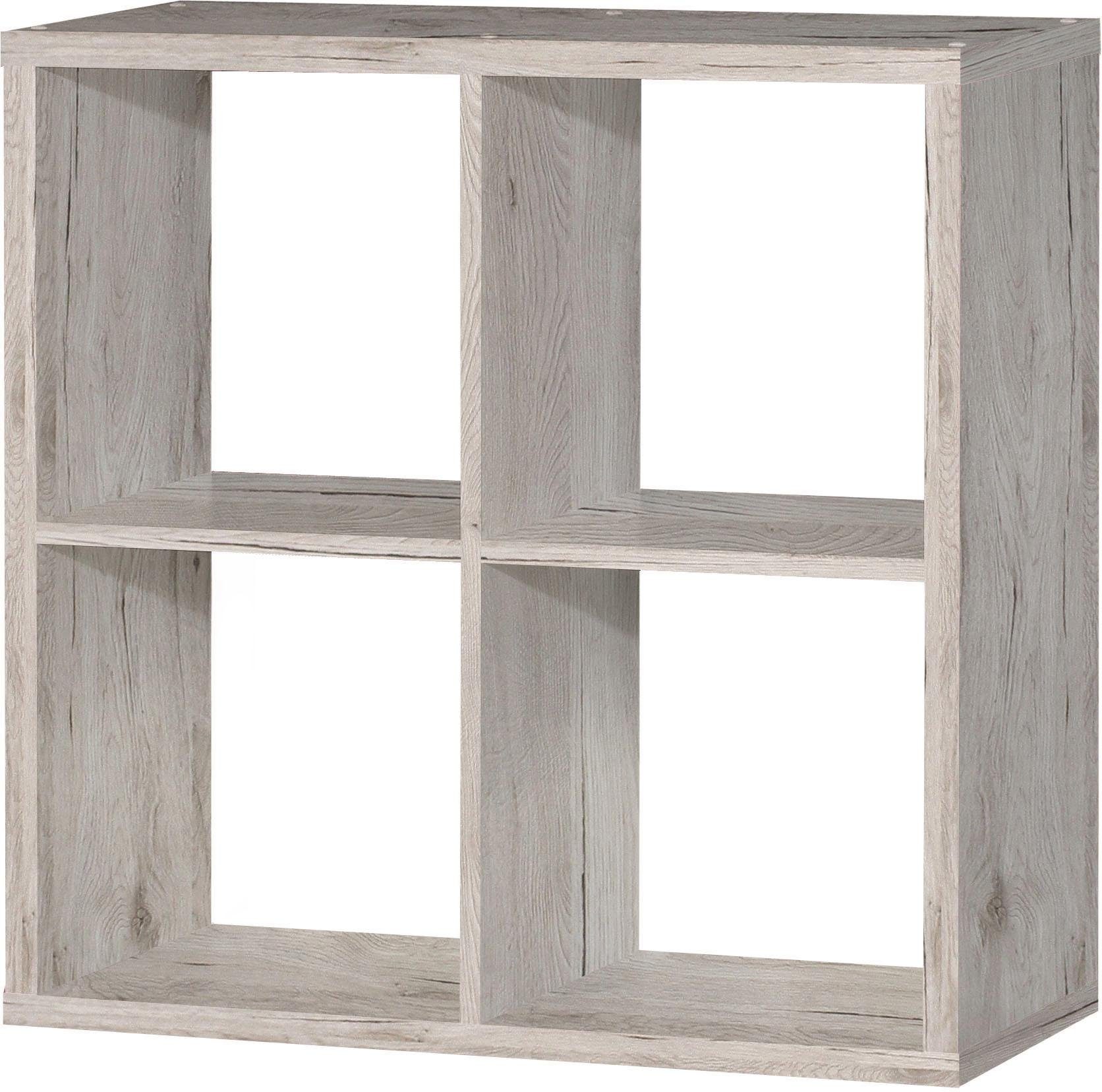 FORTE Standregal Mauro, Fachgröße 33x33cm, 4 Fächer