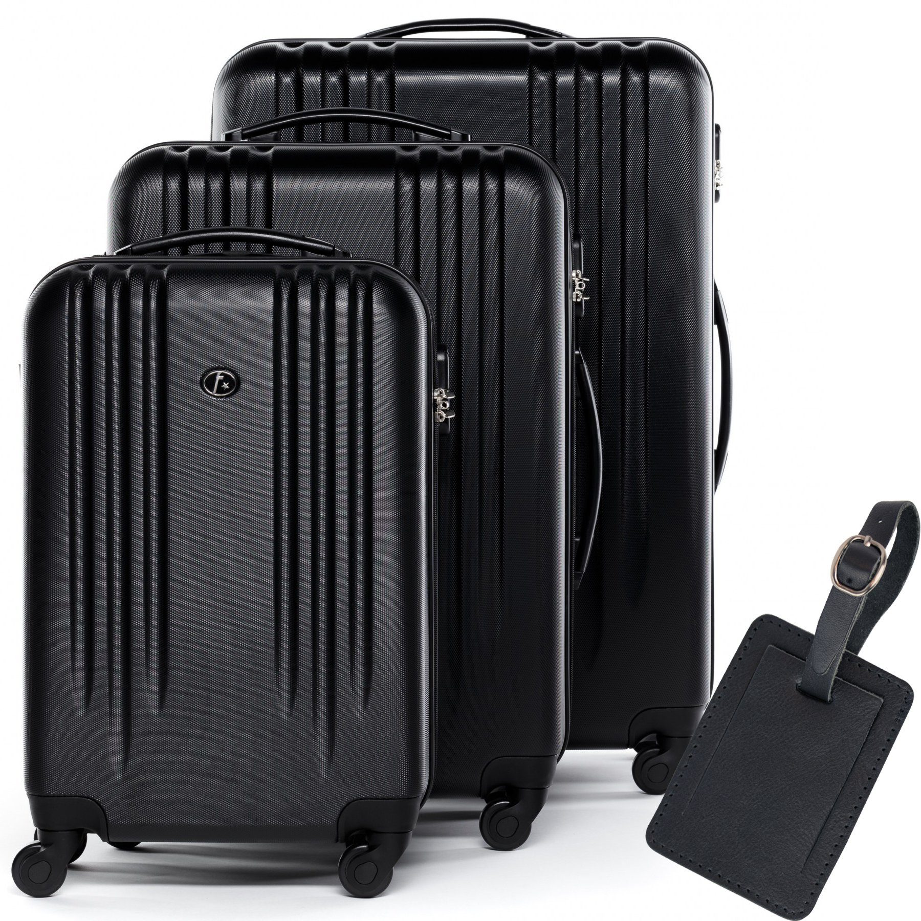 FERGÉ Kofferset Hartschale 3 teilig Koffer Set Marseille, 4 Rollen, (3er Kofferset stabil und leicht mit Zahlenschloß, 3 tlg., Hartschalen-Trolley Set 3 Größen Handgepäck Koffer M XL), Trolley 3er Koffer Set 4 Rollen, Premium Rollkoffer ABS Reisekoffer