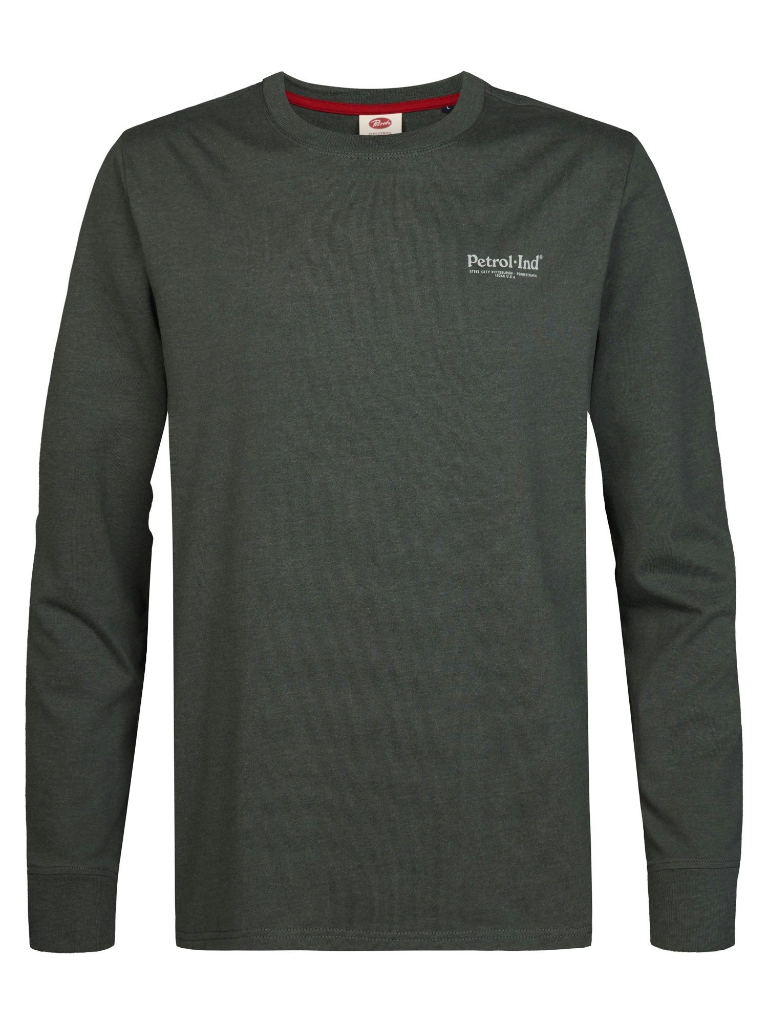Petrol Industries Langarmshirt mit Rundhalsausschnitt, kleine Logoprägung – Bild 5 von 5