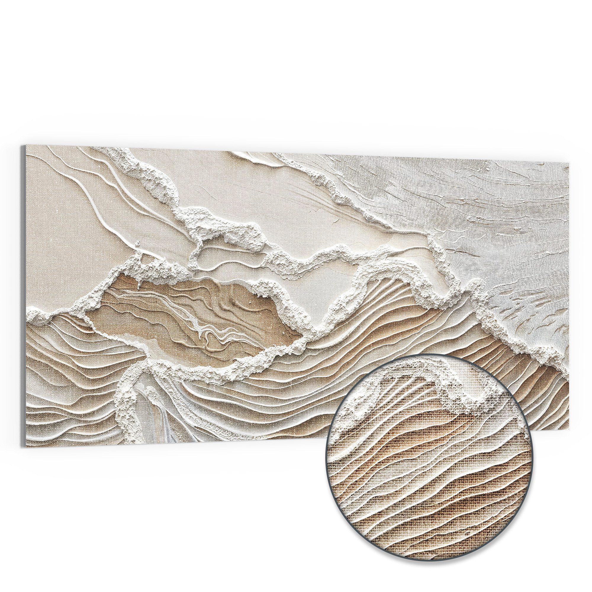 DEQORI Leinwandbild 'Sandwellenzauber', 'Sandwellenzauber', Hybrid Leinwand günstig online kaufen