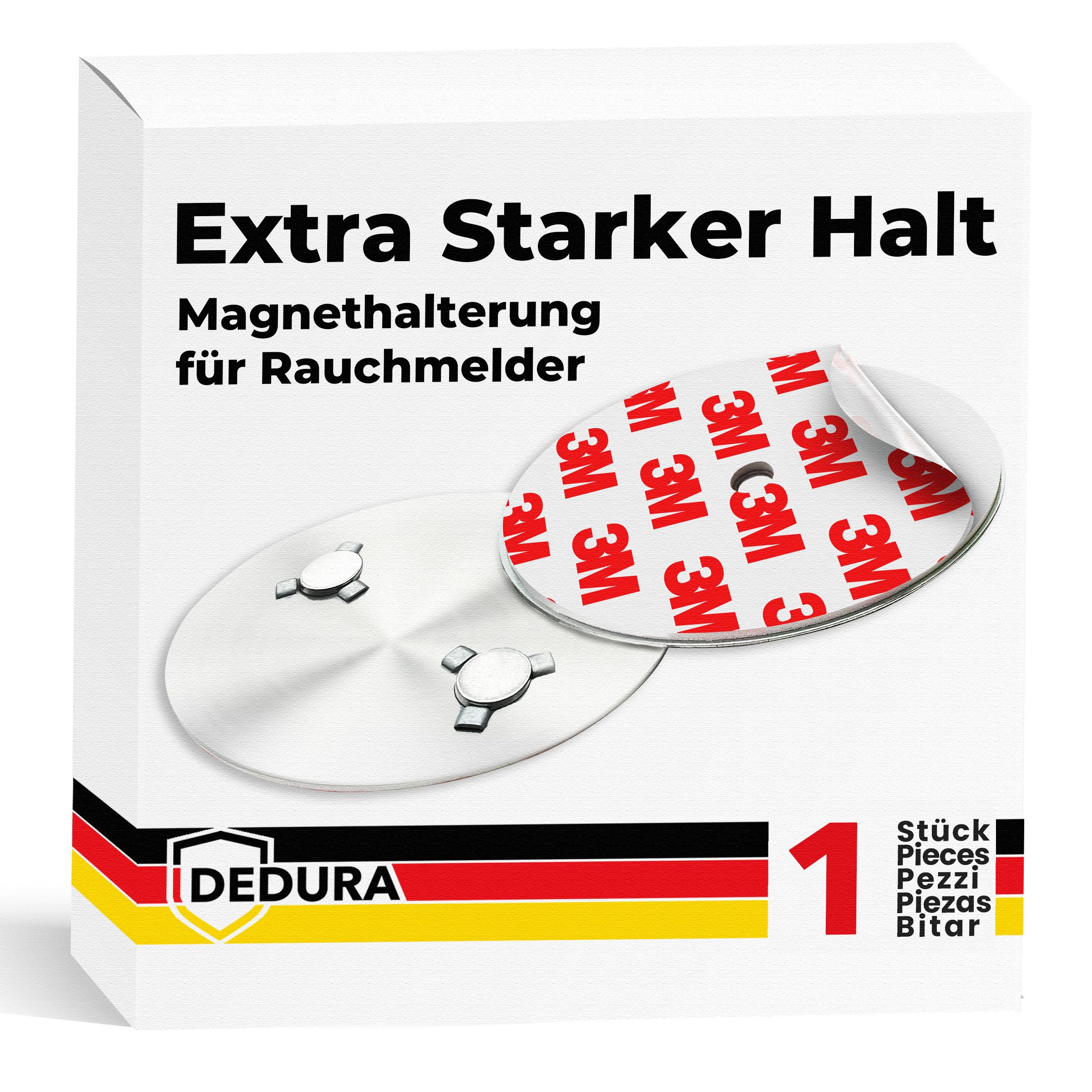 dedura Deckenhalter Rauchmelder Magnethalter mit extra starken Klebepads, kein Bohren, (1-St)