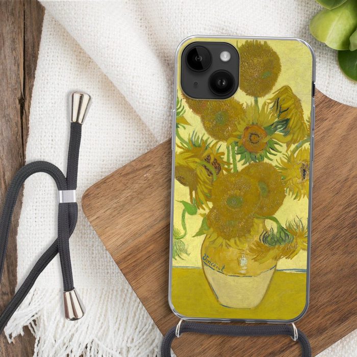 MuchoWow Handyhülle Sonnenblumen - Vincent van Gogh Handyhülle Telefonhülle Apple iPhone 14 Plus FN11550