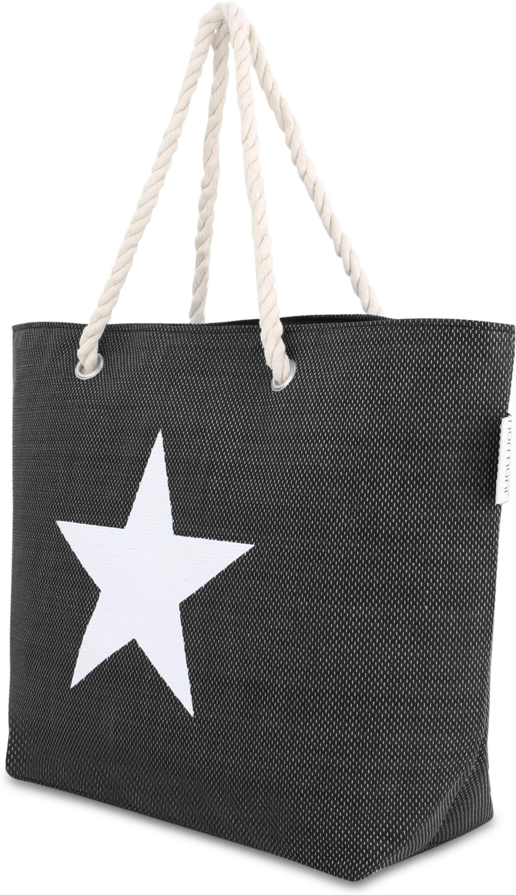 Bequeme als Black Henkeltasche Star tragbar Strandtasche Schultertasche Sommer-Umhängetasche, normani Strandtasche,