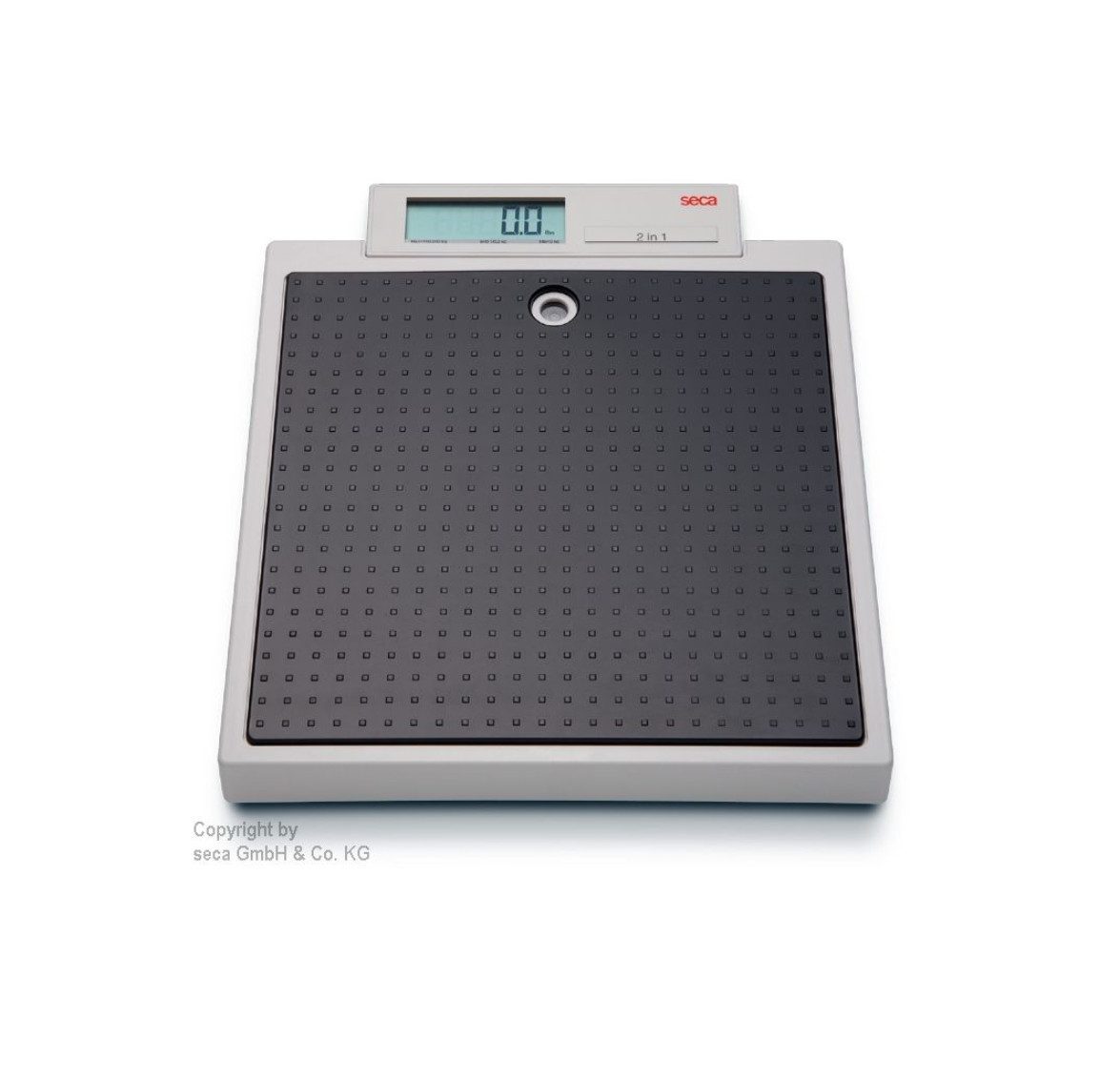 SECA Personenwaage elektronische Flachwaage seca 876, elektronische Waage, 1-tlg., kompakte mobile Waage, batteriebetriebene und flexibel, Hohe Tragkraft und präzise Teilung, Batteriebetrieb
