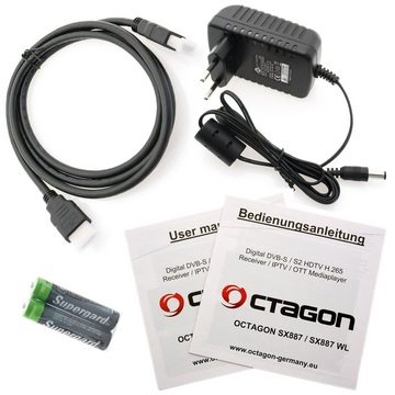 OCTAGON Streaming-Box SX887 HD H.265 IP HEVC Smart IPTV Box