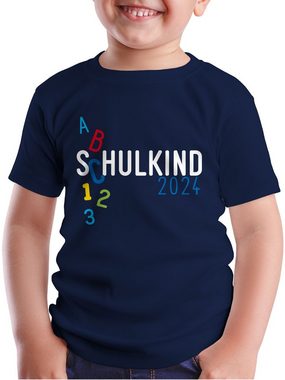 Shirtracer T-Shirt Schulkind 2024 ABC Einschulung Junge Schulanfang Geschenke