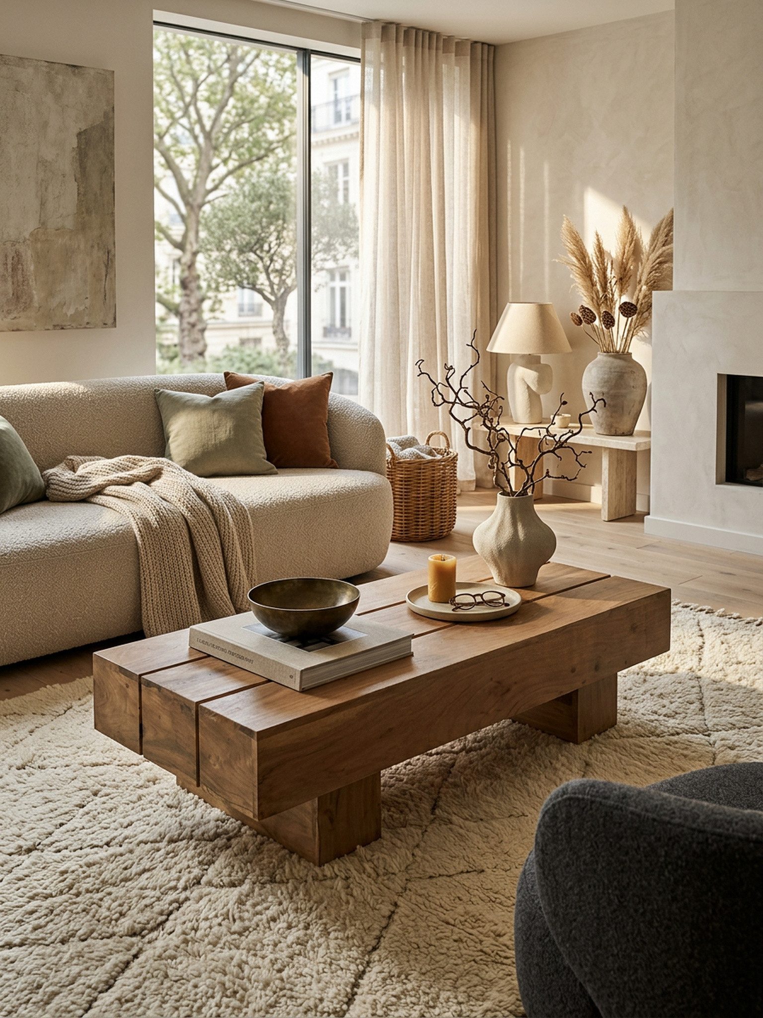 KADIMA DESIGN Couchtisch Couchtisch Massiv-Holz Akazie 120cm breit Design Wohnzimmer-Tisch, dunkel-braun Landhaus-Stil Beistelltisch