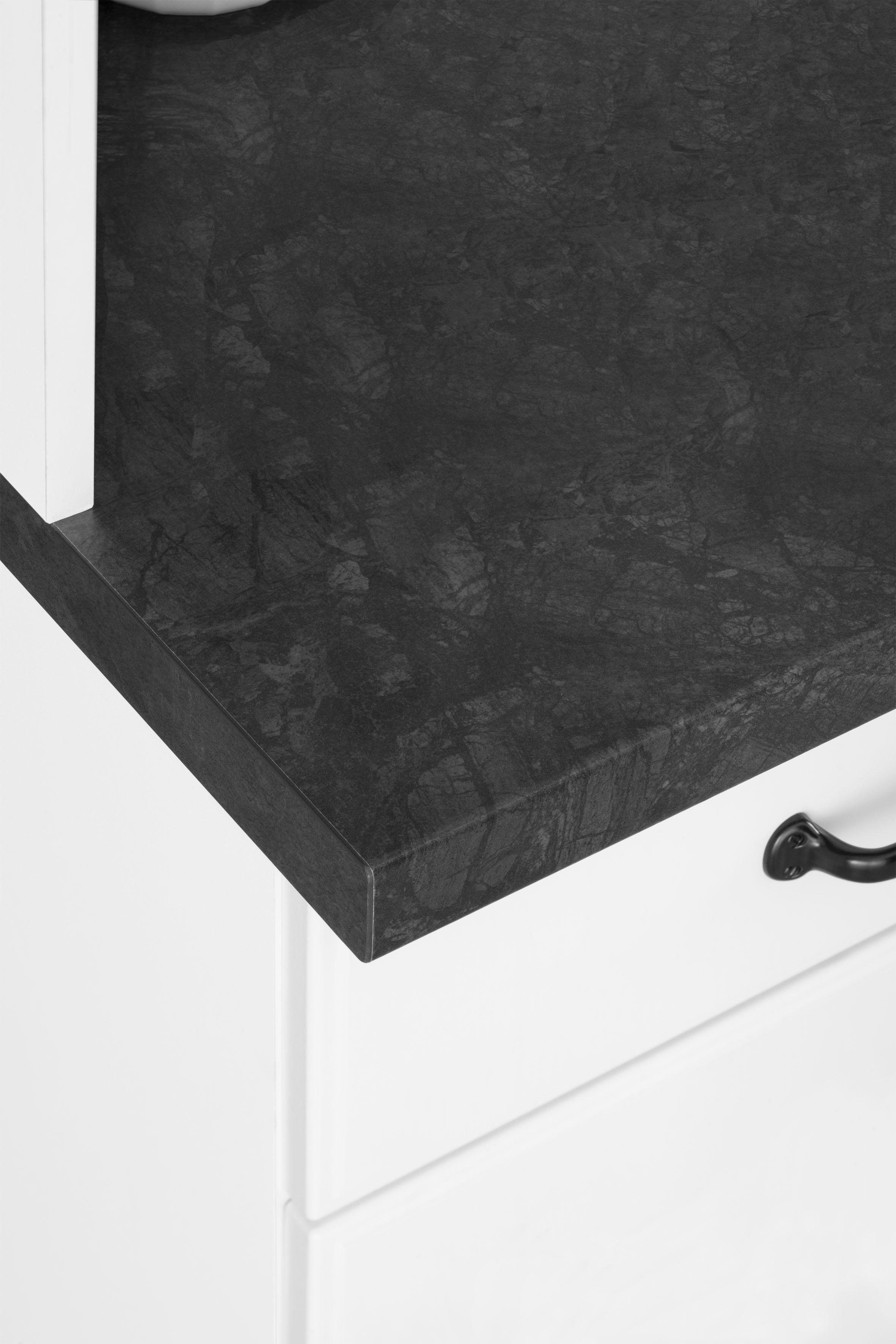 Küchenbuffet schwarz Kassettenfront | Küchen weiß weiß/granit wiho cm breit mit 150 Erla