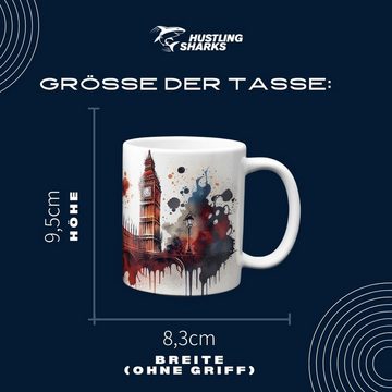 Hustling Sharks Tasse Hustling Sharks® Tasse mit Stadtmotiv - London- Geschenk, 330 ml