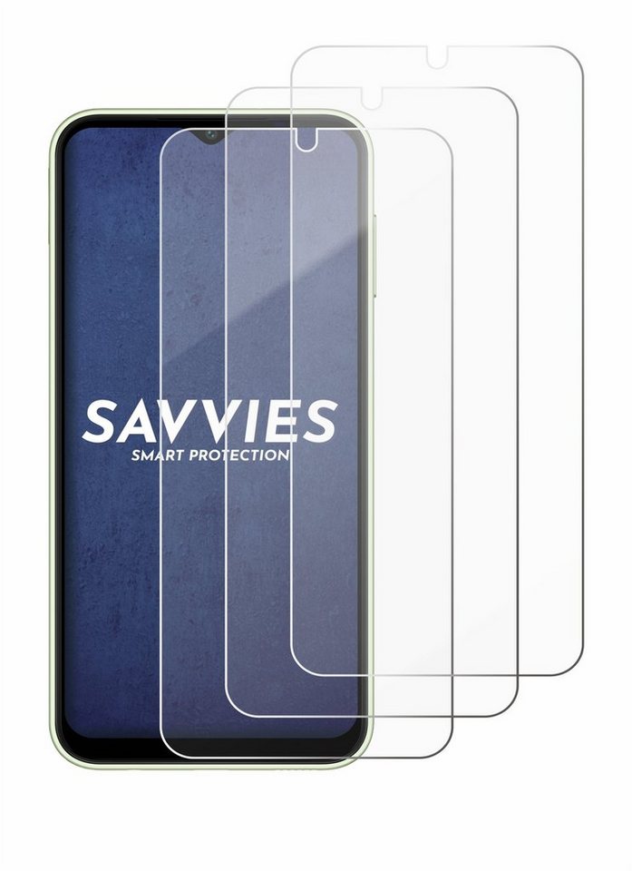 Savvies Panzerglas für Samsung Galaxy A14 5G, Displayschutzglas, 3