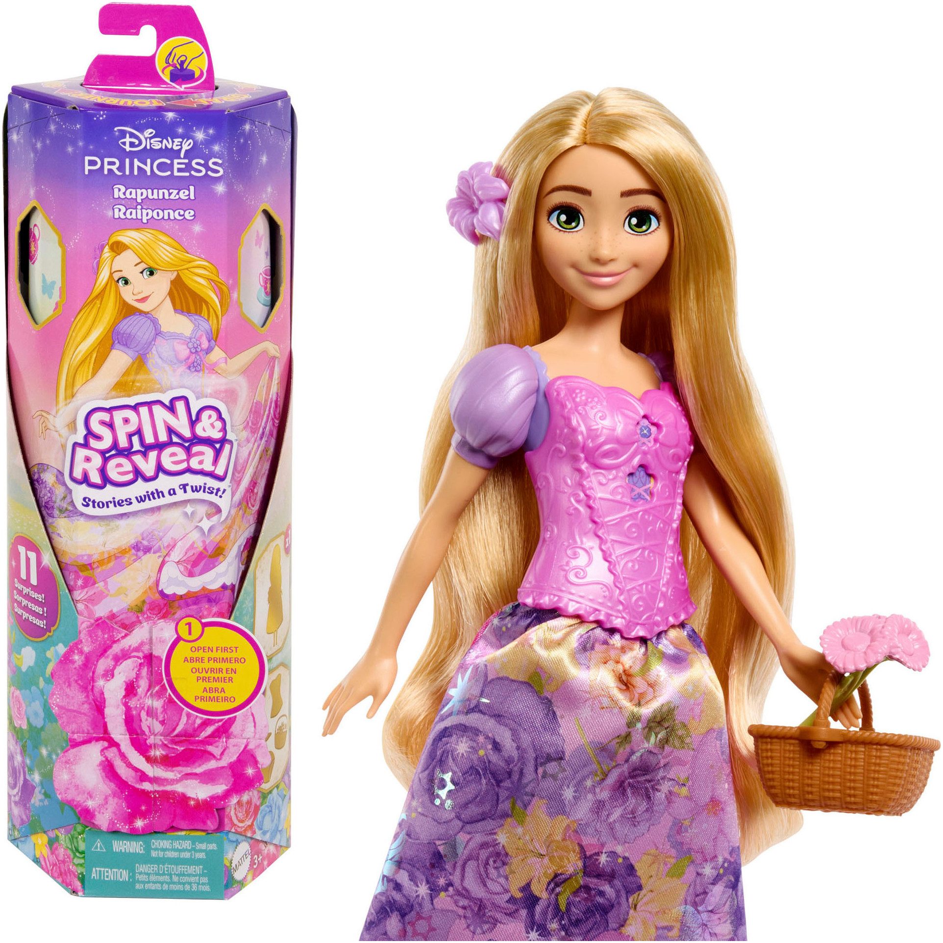 Mattel® Anziehpuppe Disney Princess Spin & Reveal Rapunzel günstig online kaufen
