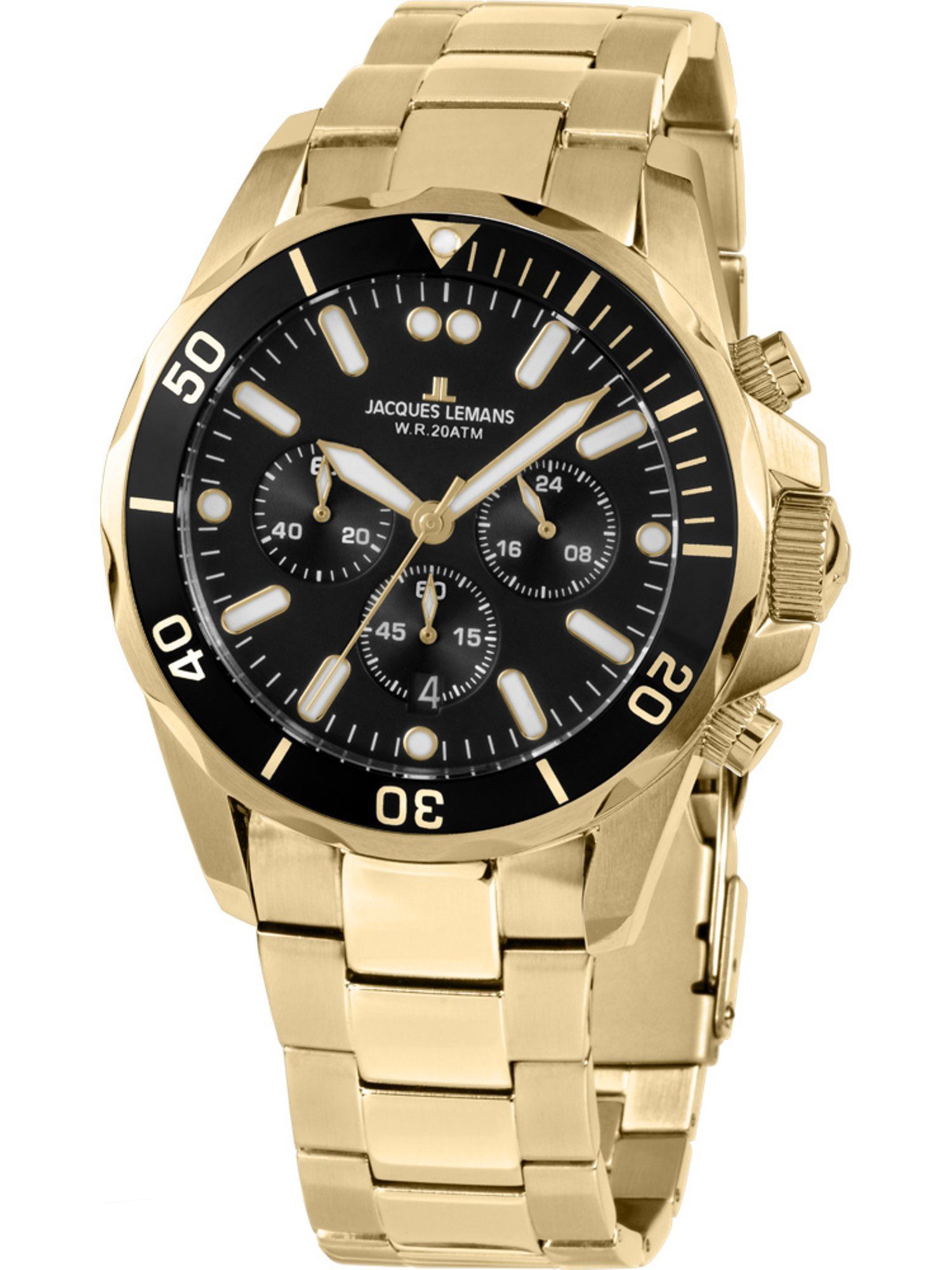 Jacques Lemans Chronograph »Jacques Lemans Herren-Uhren Analog Quarz ...