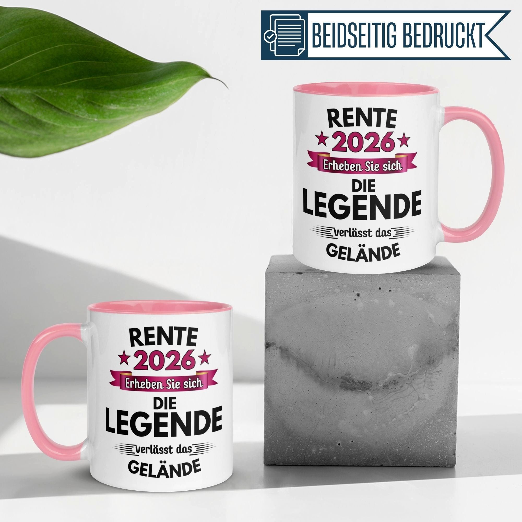 Momentals Tasse Rente – „Legende verlässt das Gelände“ – Geschenk zum Rentenbeginn, Gratis Versand · Links-&Rechtshänder · Spülmaschinenfest