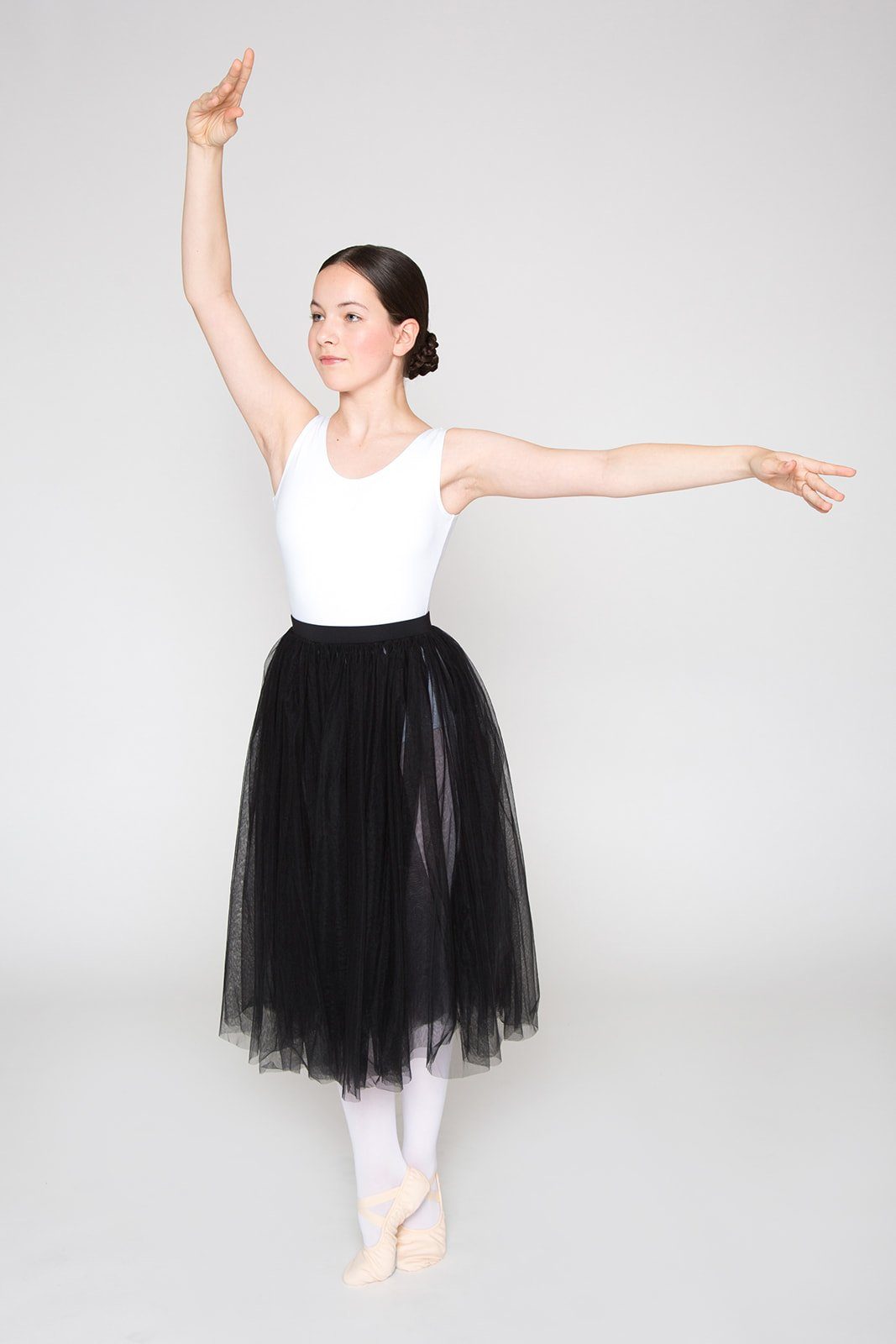 tanzmuster Tüllrock Knielanger Damen Ballett Tüllrock günstig online kaufen