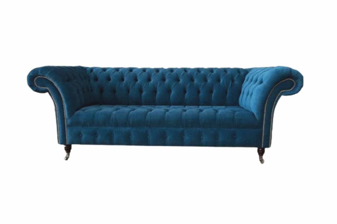 JVmoebel Sofa Dreisitzer Couch Polster Chesterfield Sofa Design Sofas Couchen Textil, Made In Europe