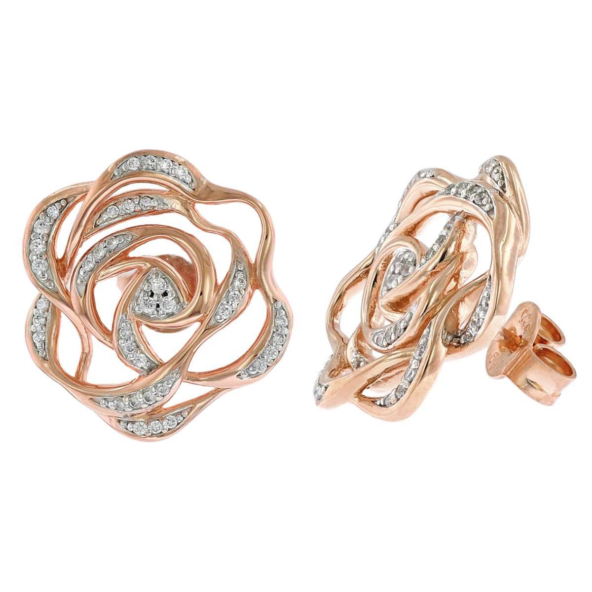 VIVENTY Paar Ohrstecker 785264, für Damen Blume Silber