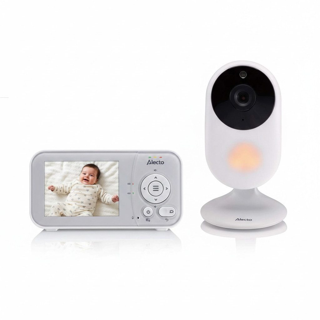 Alecto Video-Babyphone DVM2028, 1-tlg., Nachtsicht, Temperaturanzeige, VOX-Funktion, zwei-Wege Kommunikation