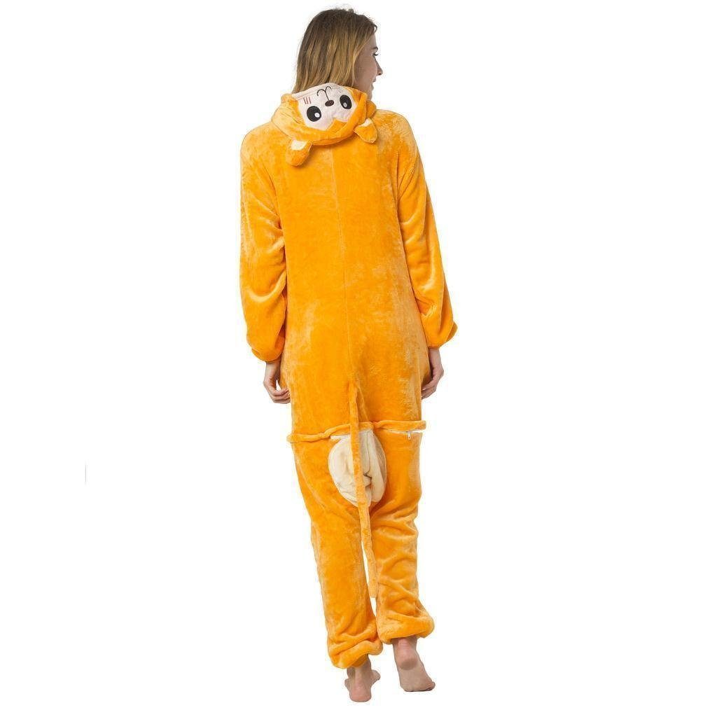 Katara Partyanzug Zoo Wilde Tiere Jumpsuit Kostüm Erwachsene S-XL, Karneval - Kostüm, Kigurumi - Affe orange M (155-165cm)