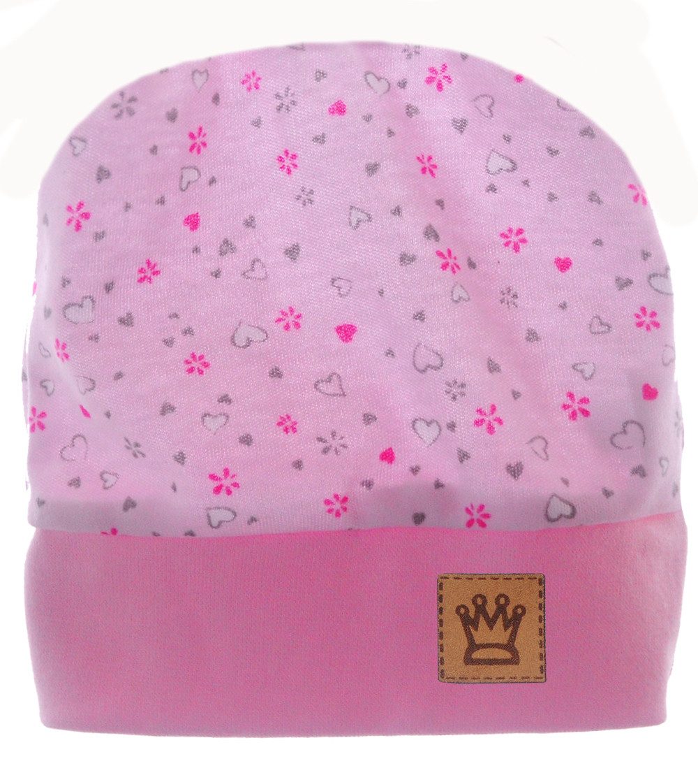 La Bortini Erstlingsmütze Baby Mütze für Neugeborene Kinder 34 36 38 40 42 44 46 aus Baumwolle, elastisch, weich, für Jungen und Mädchen