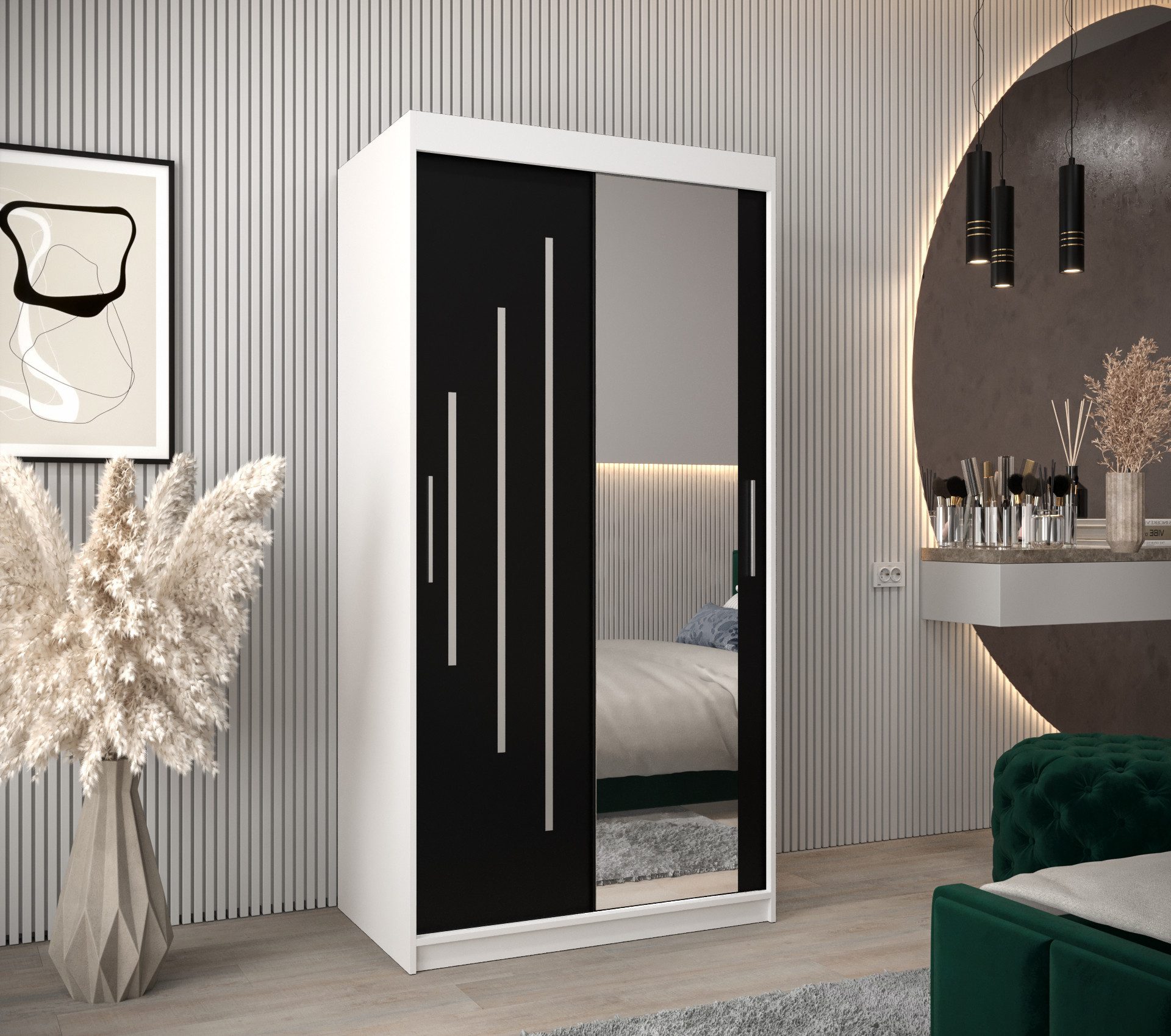 MOEBLO Schiebetürenschrank MALTESE 2 (mit Spiegel, mit/ ohne Schubladen, Sc günstig online kaufen