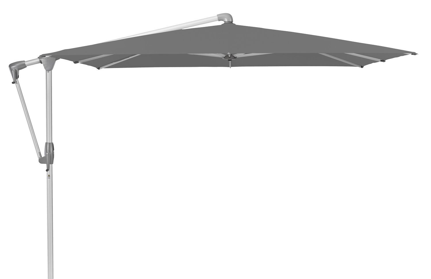 Glatz Sonnenschirm SUNWING CASA easy, H 255 cm, Anthrazit, Aluminium, LxB: 270,00x270,00 cm, ohne Schirmständer, dreh- und schwenkbar, Höhenverstellbar, Polyester