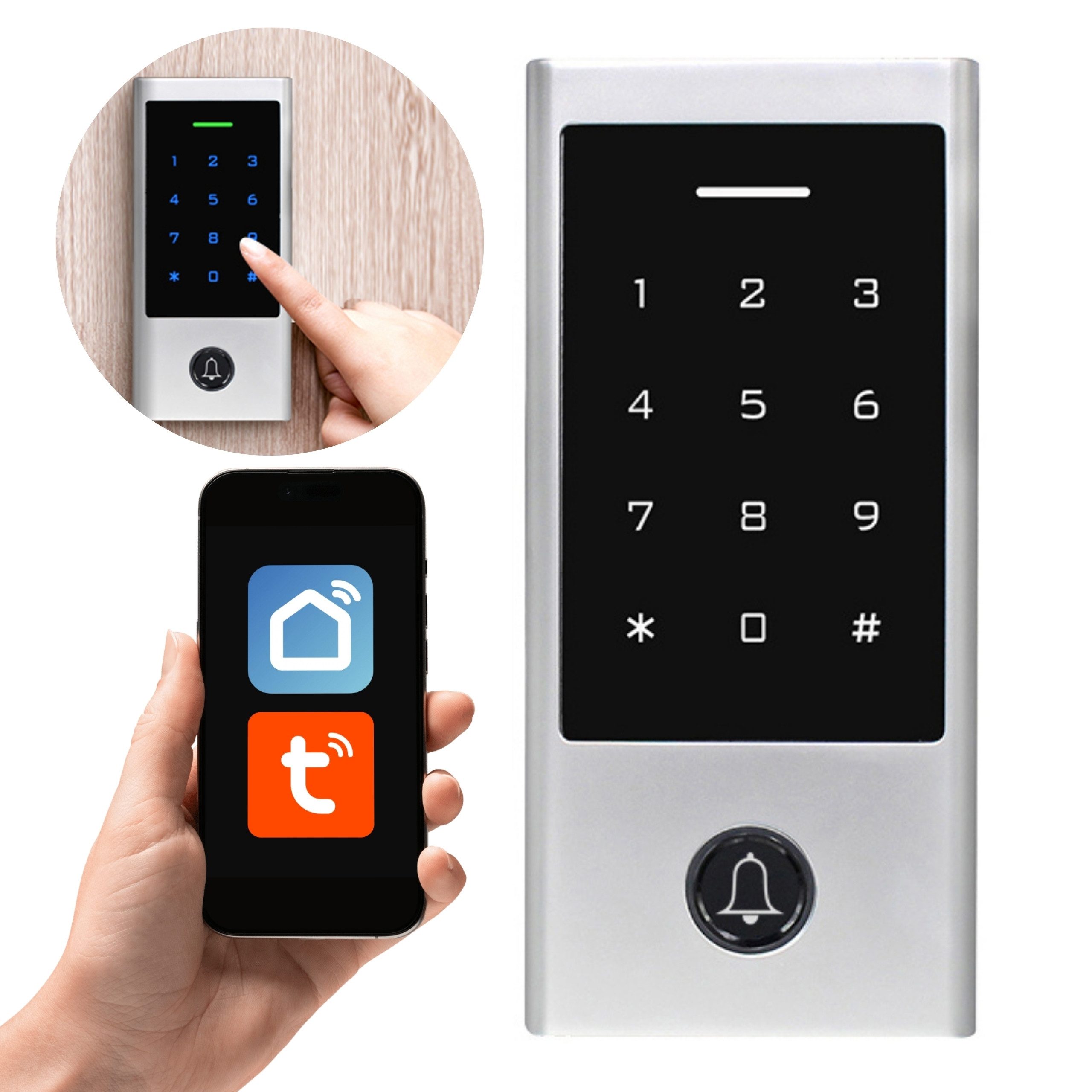 Sarcia.eu Türschlossantrieb Elektronisches WiFi Smart Schloss mit Fernbedienung