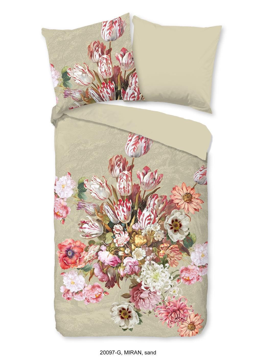 good morning Bettwäsche Renforcé Bettwäsche 200 X 200 cm + 2- 80 X 80 cm Miran natur flowers, Baumwolle, 3 teilig, bettwäsche 200x200 baumwolle sale warm weihnachten 200x200 bettbezug