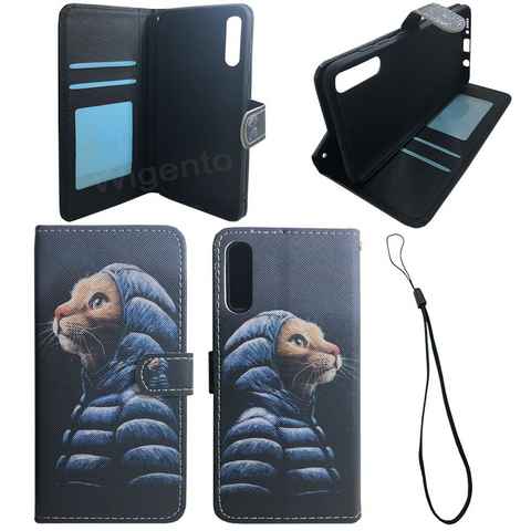 Wigento Handyhülle Für Xiaomi Redmi Note 9S / 9 Pro Kunst-Leder Handy Tasche Book Motiv 53 Schutz Hülle Case Cover Etui Neu