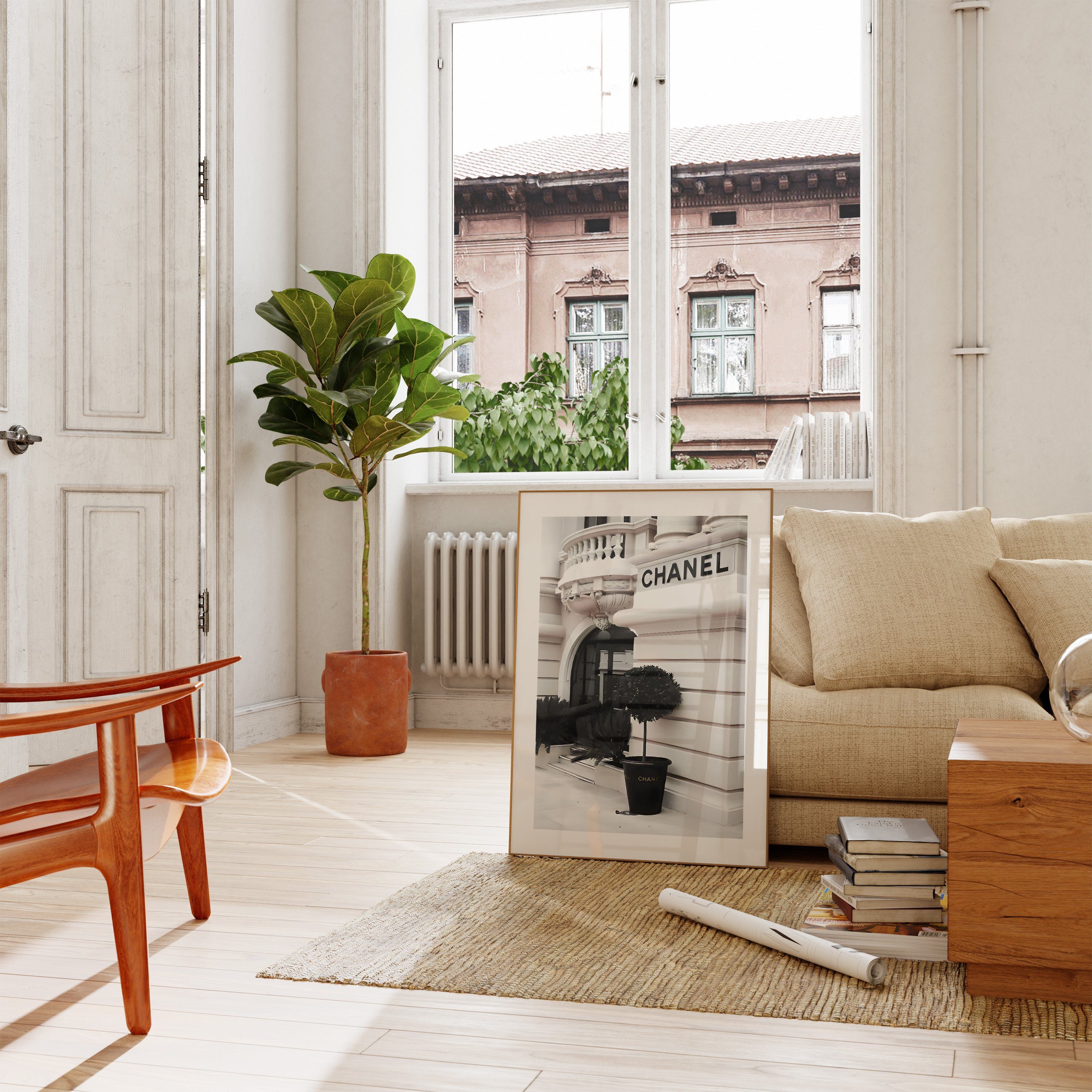 JUSTGOODMOOD Poster Premium ® Chanel Geschäft Poster · ohne Rahmen, Poster in verschiedenen Größen verfügbar