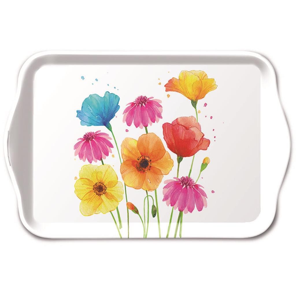 Ambiente® Papierserviette Tray Melamine – Tablett – 13 x 21 cm - Colourful Summer Flowers –