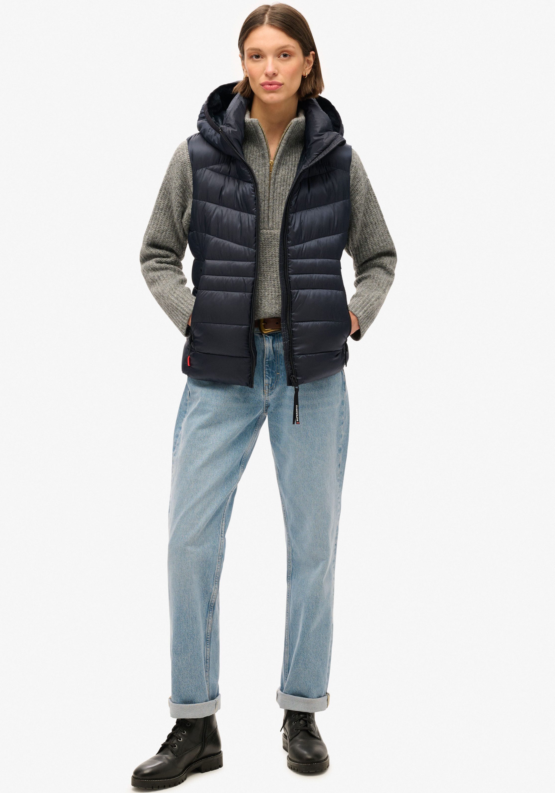 Steppweste HOODED FUJI QUILT PADDED GILET
