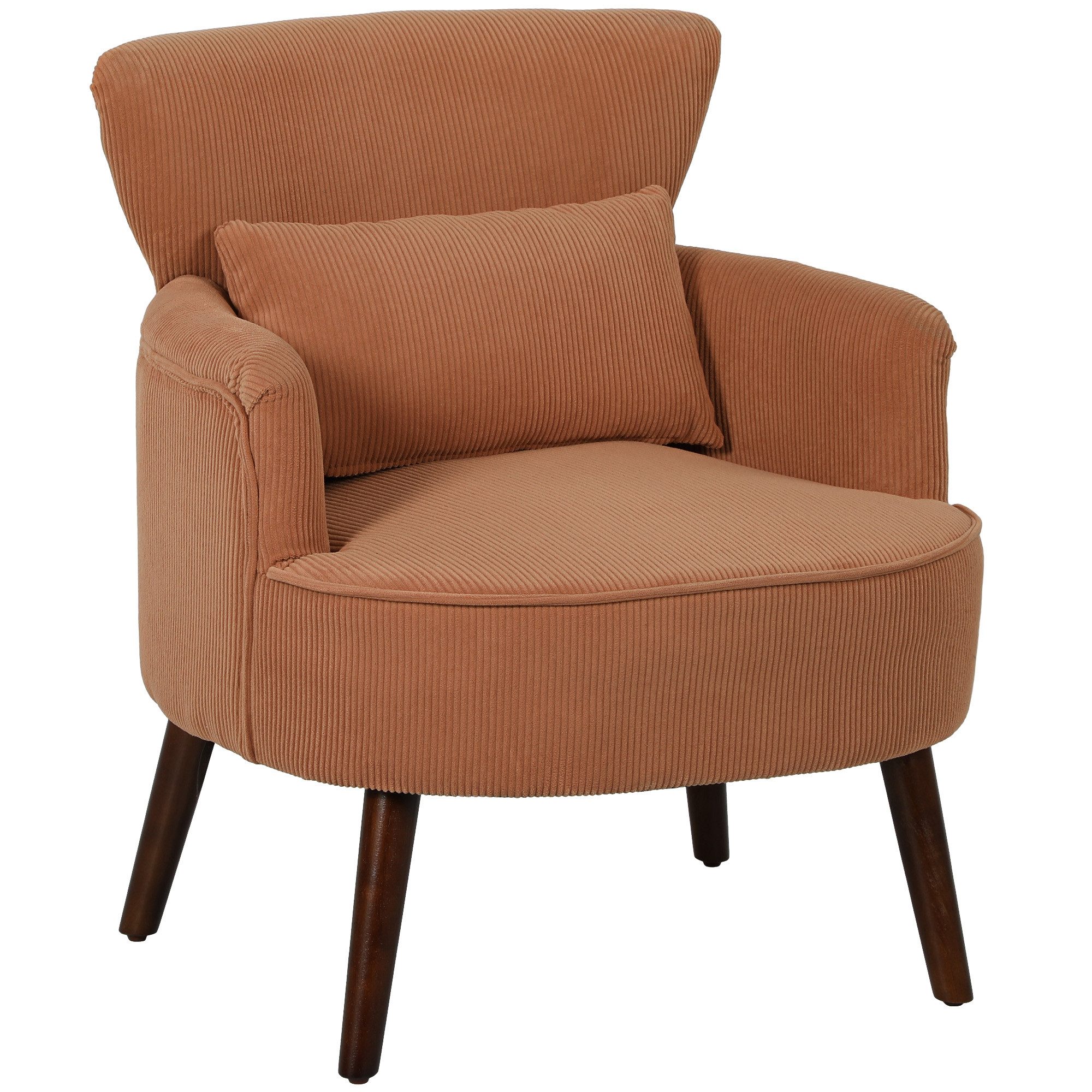 HOMCOM Sessel Loungesessel mit Armlehnen (Relaxsessel, 1-St., Polstersessel günstig online kaufen