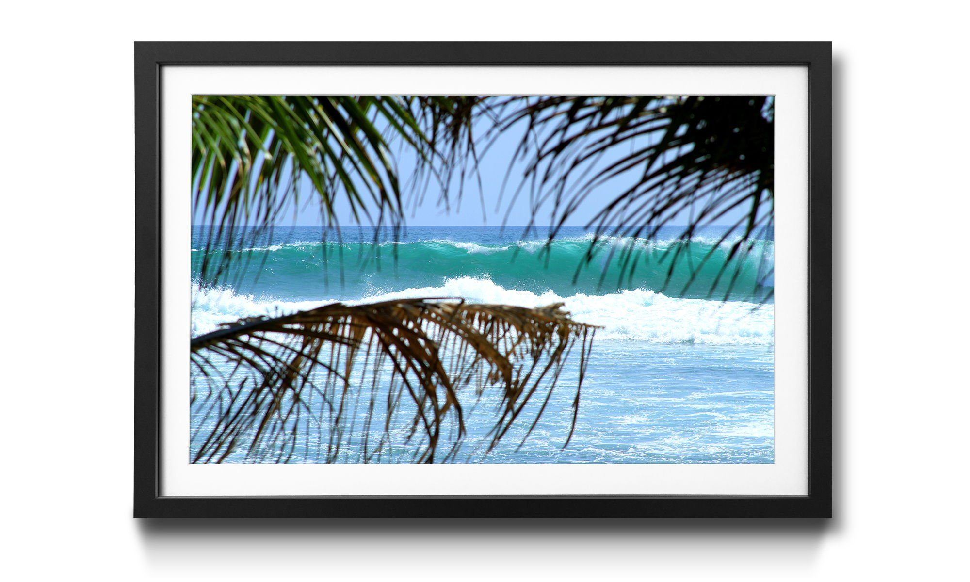 WandbilderXXL Bild mit Rahmen Sri Lanka Wave, Meer, Wandbild, in 4 Größen erhältlich