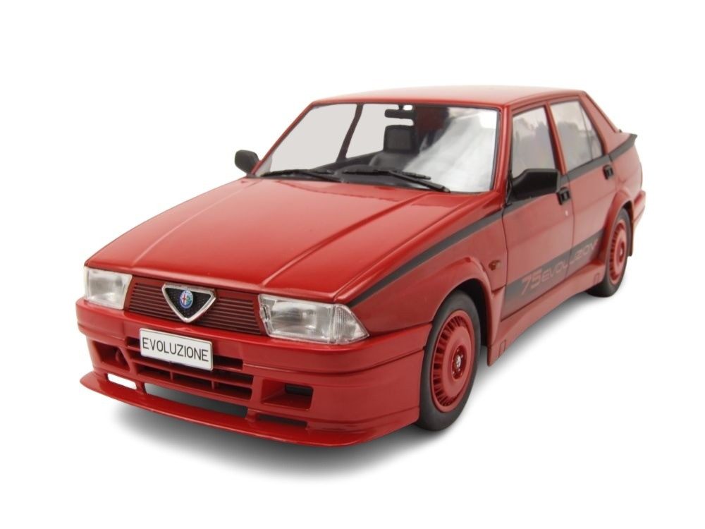 MCG Modellauto Alfa Romeo 75 Turbo Evoluzione 1987 rot, Maßstab 1:18