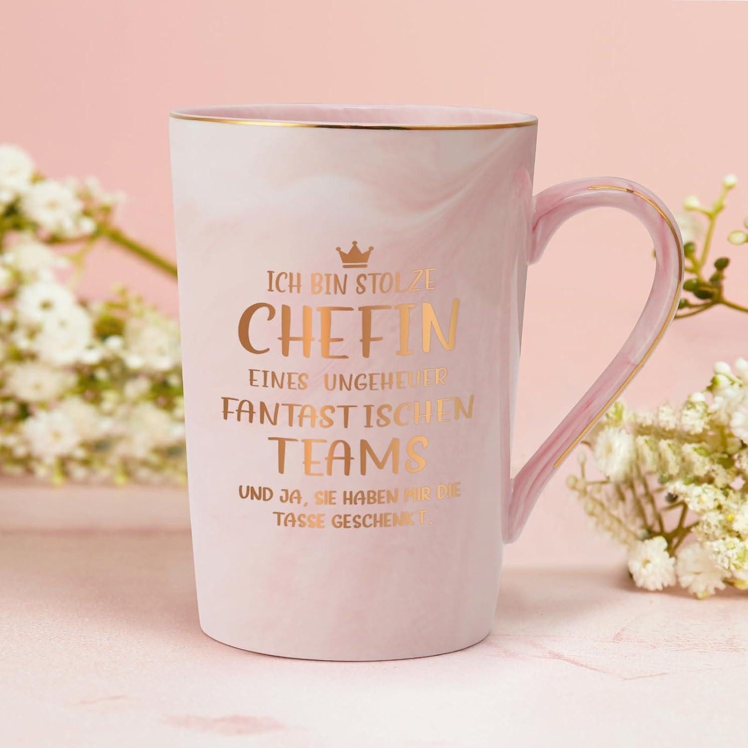 LuxusKollektion Badaccessoire-Set Kaffeetasse Keramik Spruch Chefin Geschen günstig online kaufen