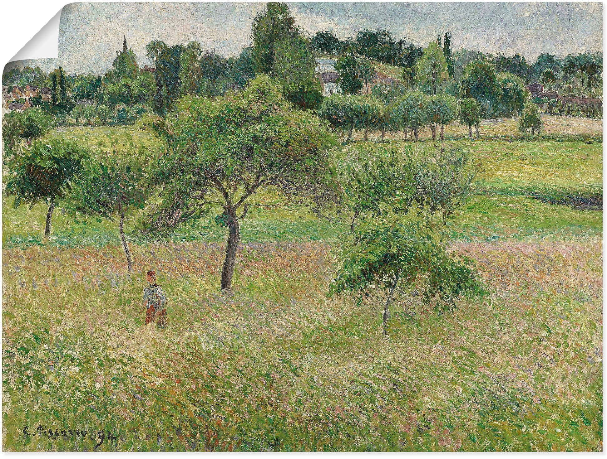 Eragny. & Wiesen versch. in als 1894, Bäume Leinwandbild, Wandaufkleber Apfelbäume Größen St), Poster in Artland Wandbild (1 oder