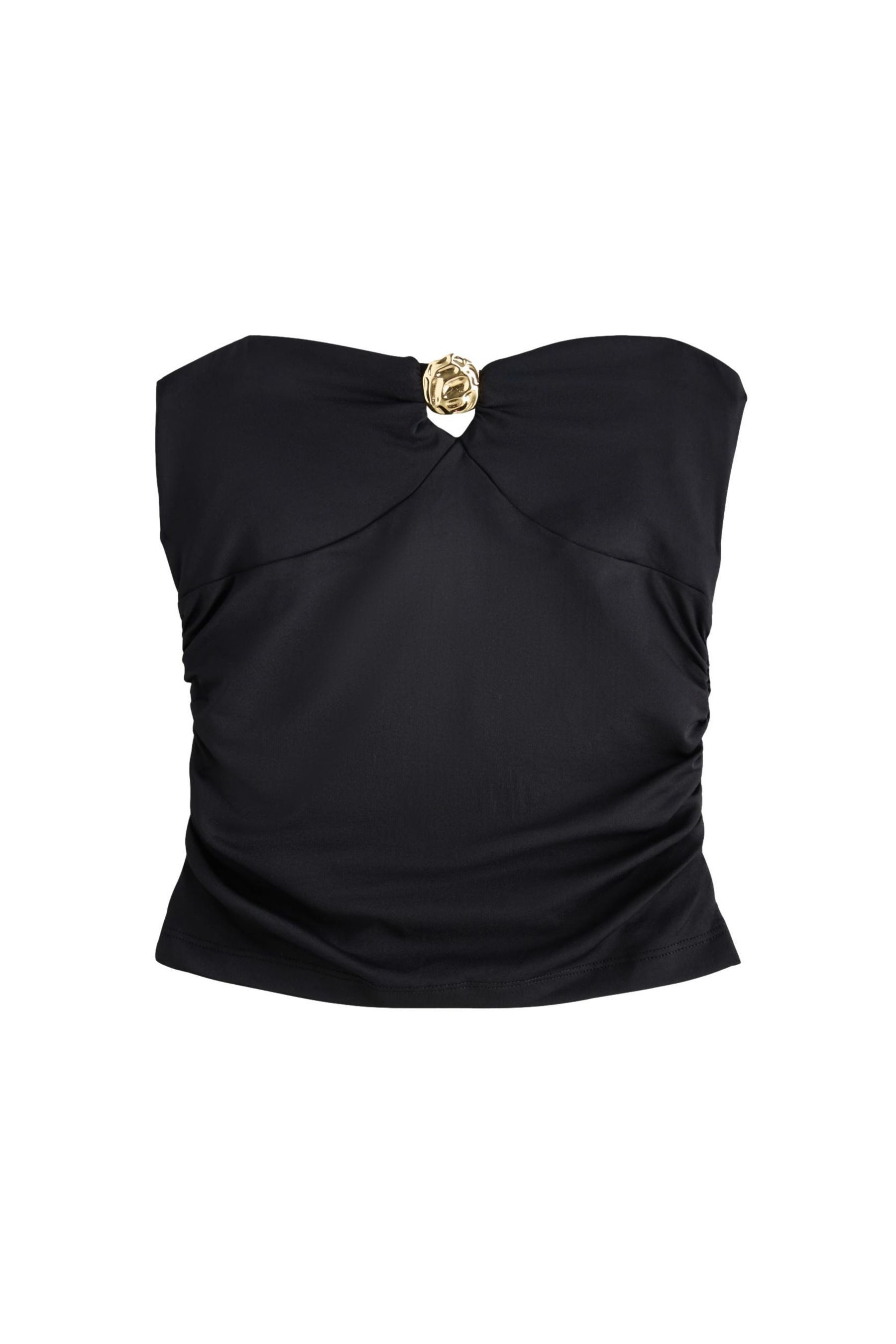 Next Kurzarmbluse Weiches Bandeau-Oberteil mit Hardware (1-tlg) günstig online kaufen