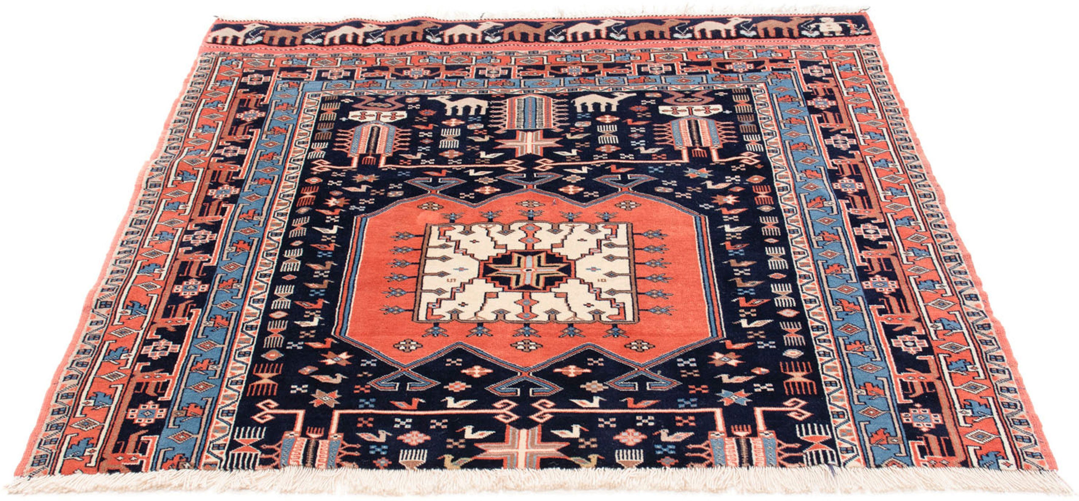Orientteppich Perser - Classic Einzelstück cm mit Zertifikat mm, Wohnzimmer, - rechteckig, 10 dunkelblau, Höhe: Handgeknüpft, - x morgenland, 114 152