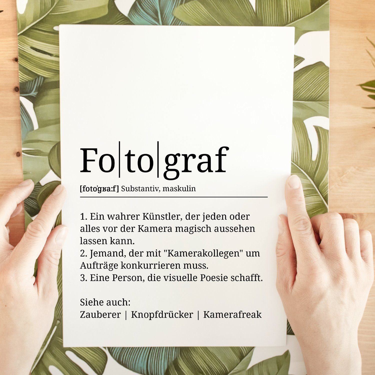 Fotograf Mitarbeiter Tigerlino Definition Wandbild Poster Geschenk