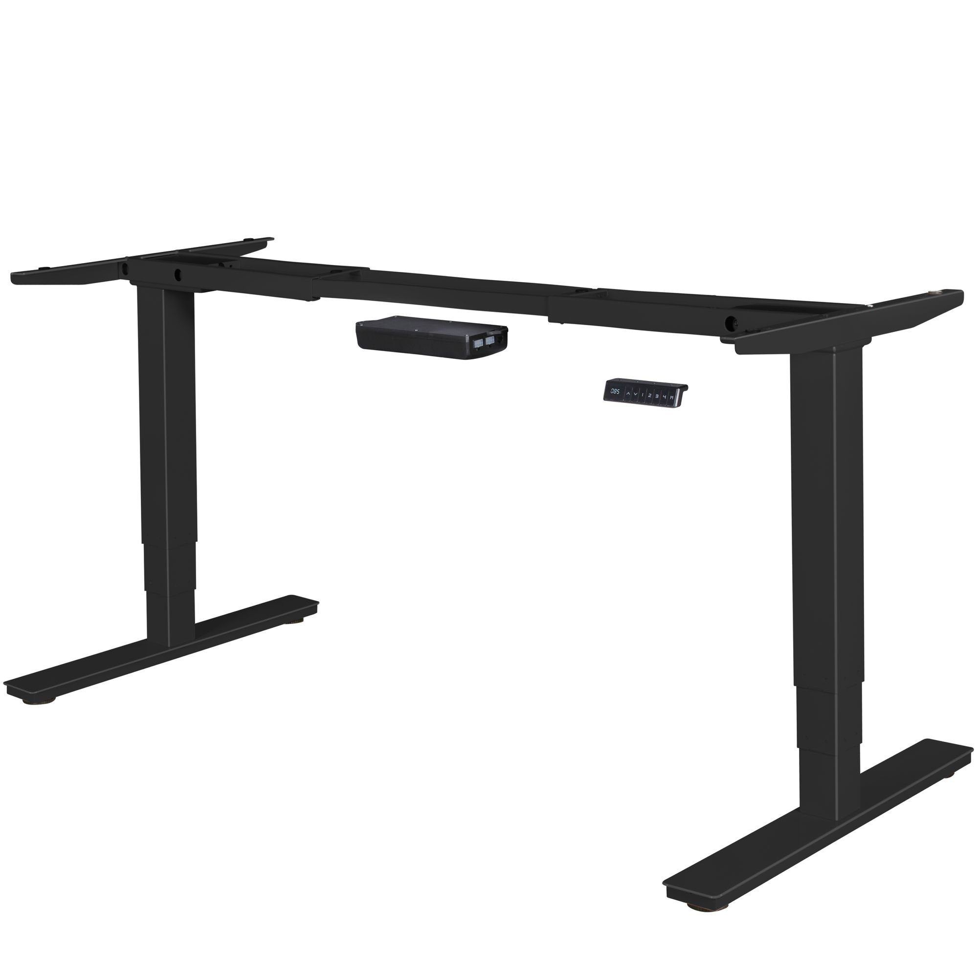 KADIMA Stehen/Sitzen - Ergonomisch Schreibtischgestell im Elektrisches Tischgestell DESIGN Schwarz