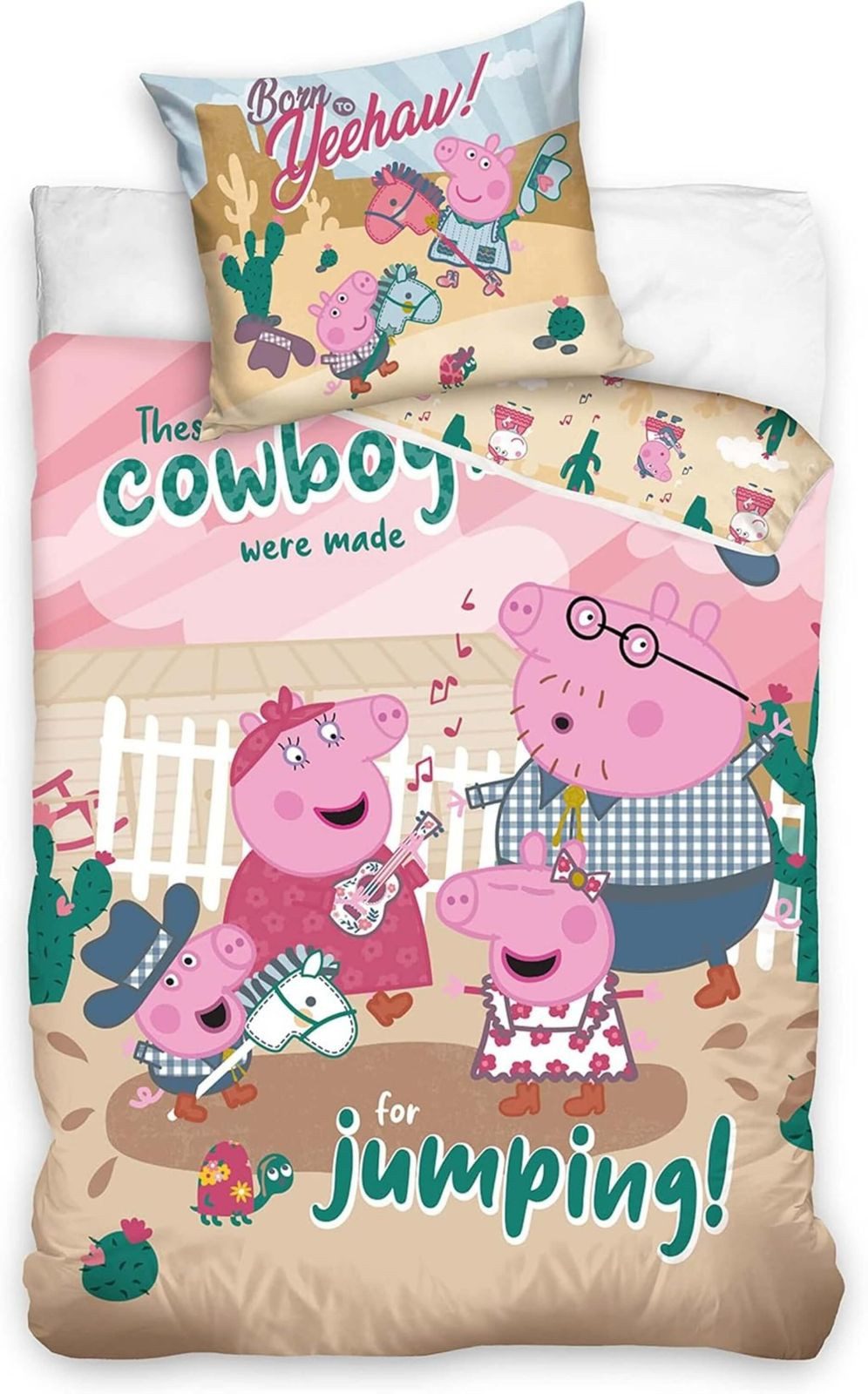 Bettwäsche Peppa Pig - Peppa Wutz - Wende-Bettwäsche-Set, 135x200 & 80x80
