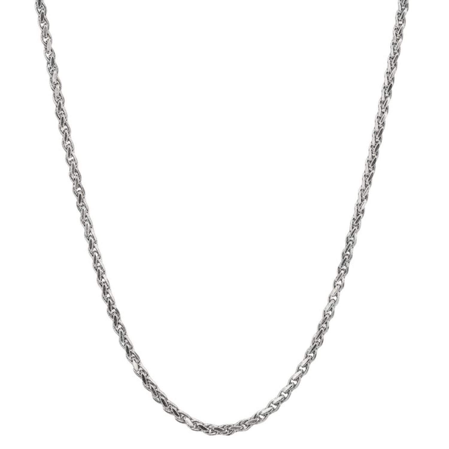 Kette ohne Anhänger Halskette Silber Herren Edelstahl 60 cm