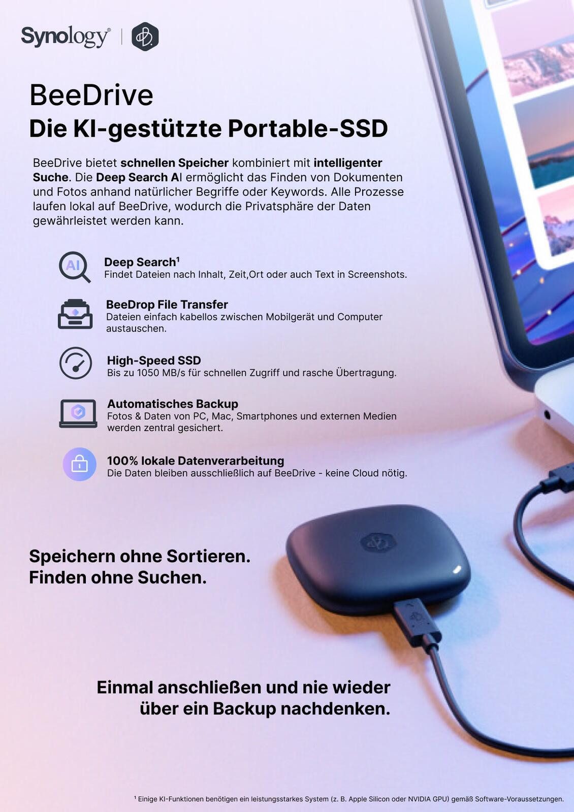 Synology Synology BeeDrive - SSD - 2 TB - USB 3.2 Gen 2 externe SSD