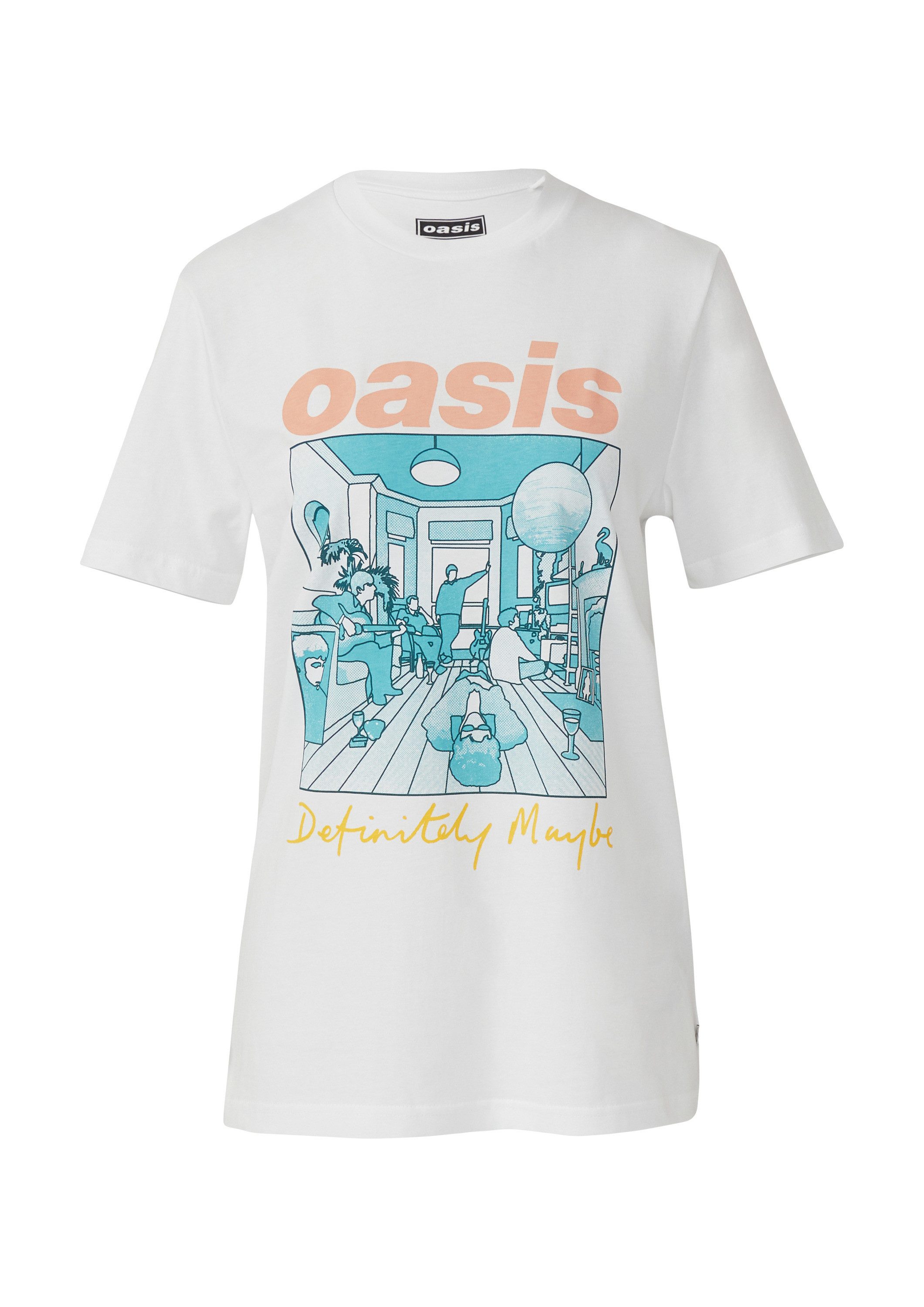 QS Kurzarmshirt T-Shirt Unisex Oasis® Band-Shirt günstig online kaufen